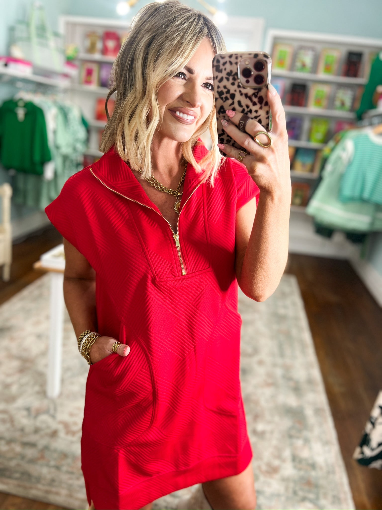 Stay On Your Mind Mini Dress - Ruby