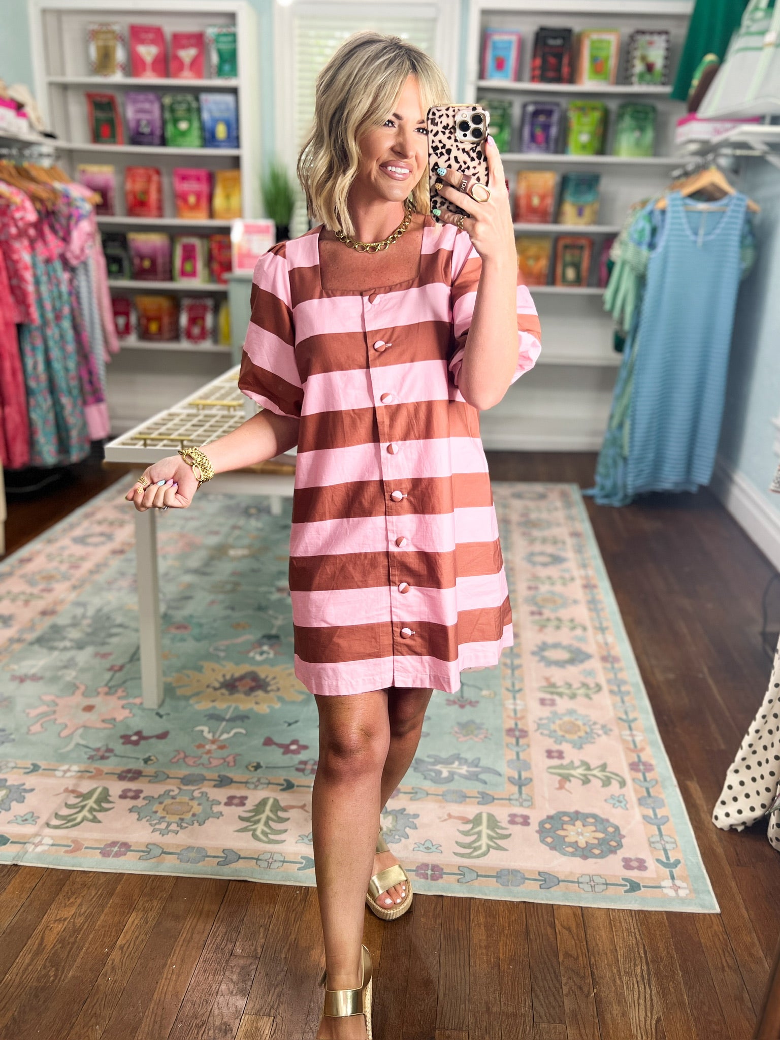 Turning Heads Bold Stripe Mini Dress