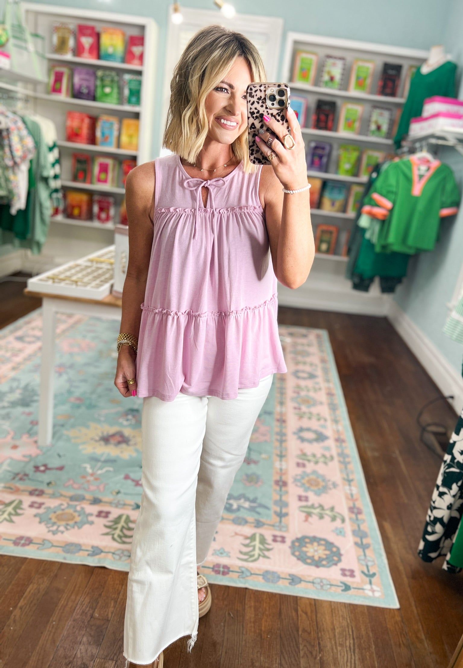 When You Know Sleeveless Tiered Top - Lilac
