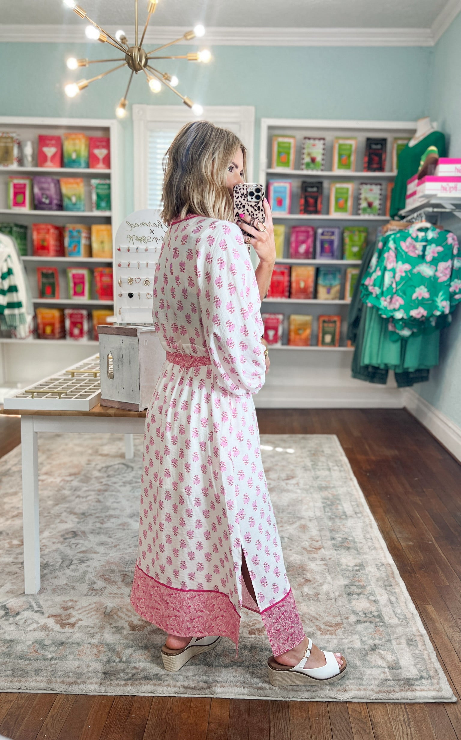 Forever Grace Floral Print Midi Dress