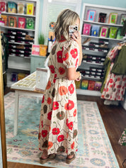 Poppy Garden Midi Dress