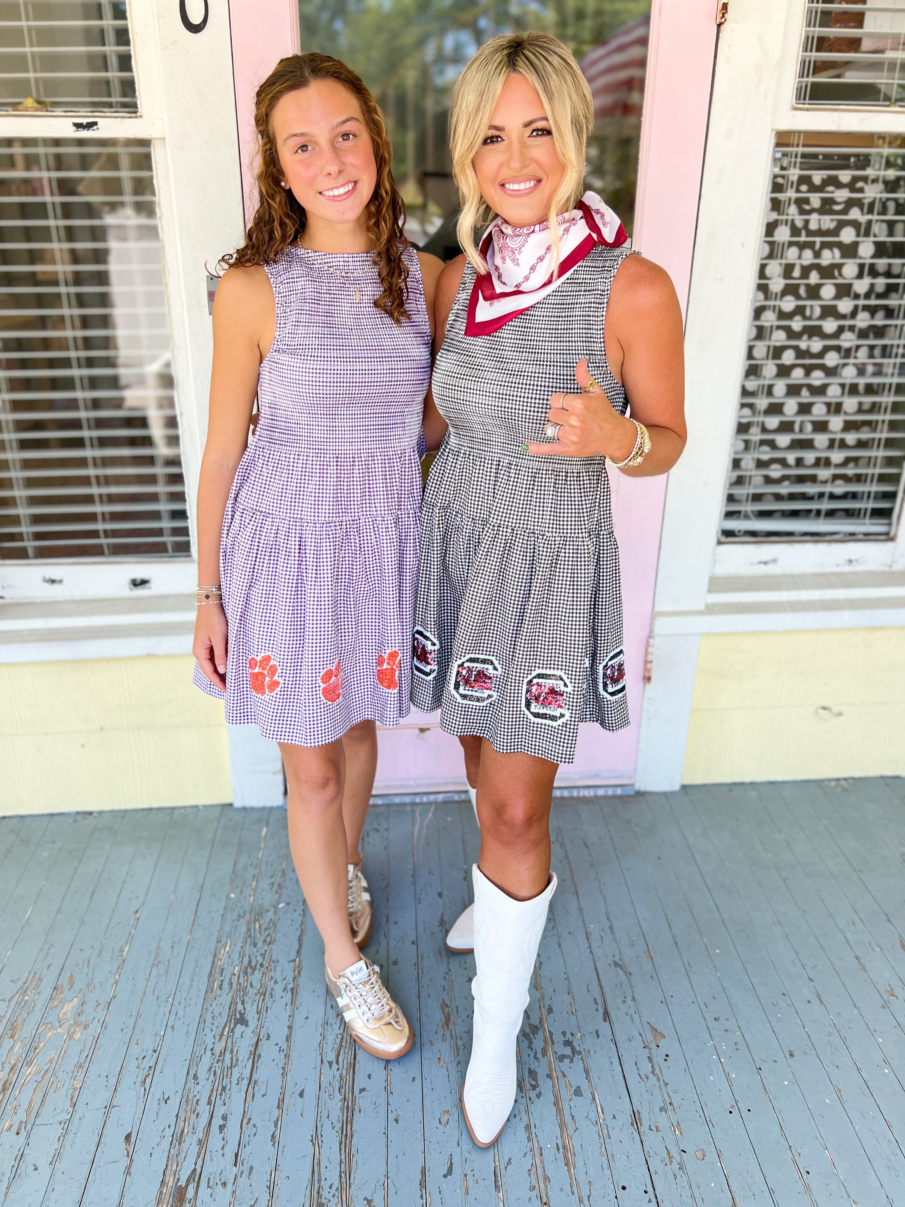 South Carolina Seersucker Dress - Black