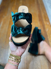 Corkys| Put A Bow On It - Evergreen Velvet