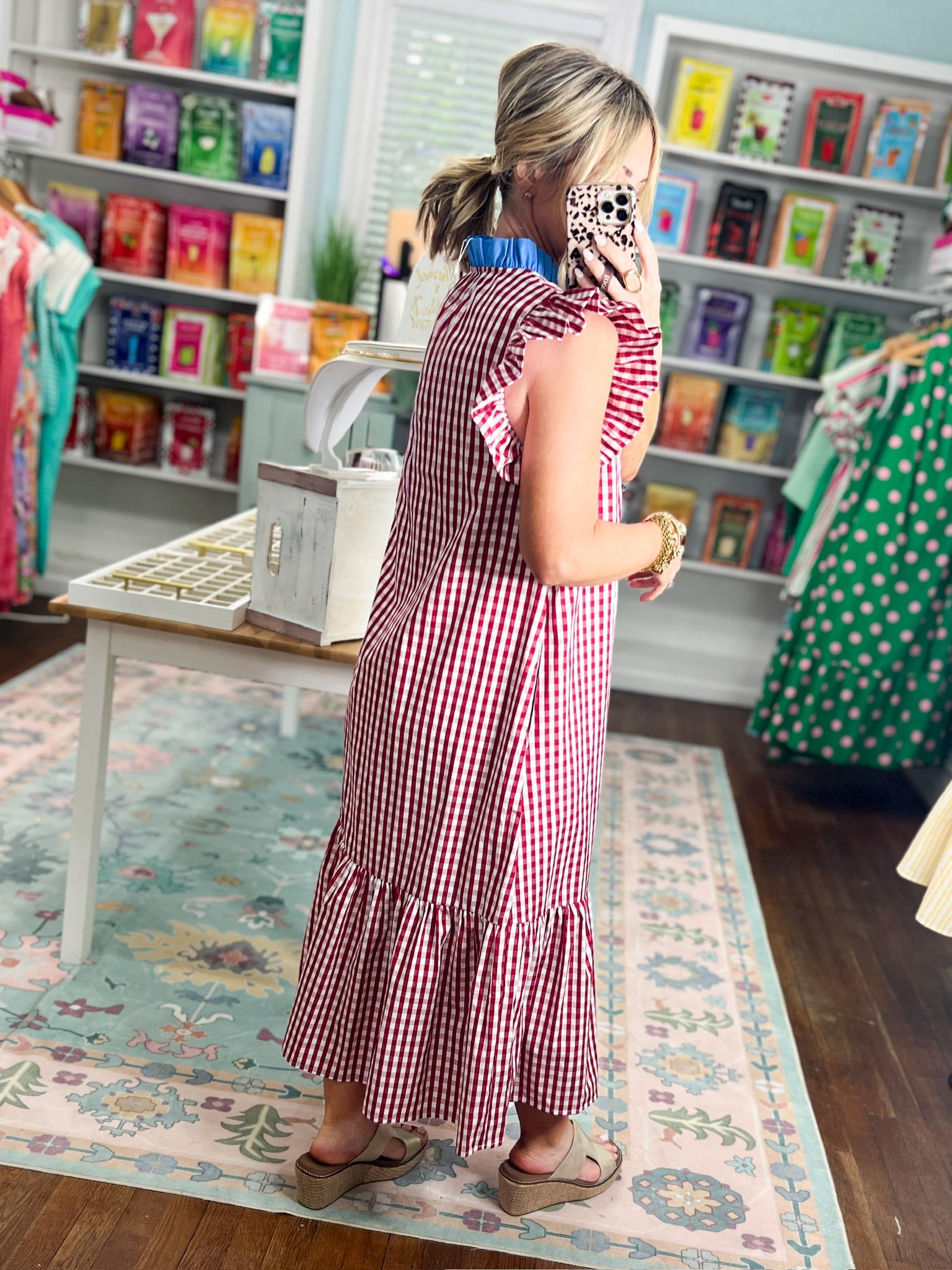 Just Makes Sense Midi Dress - Red