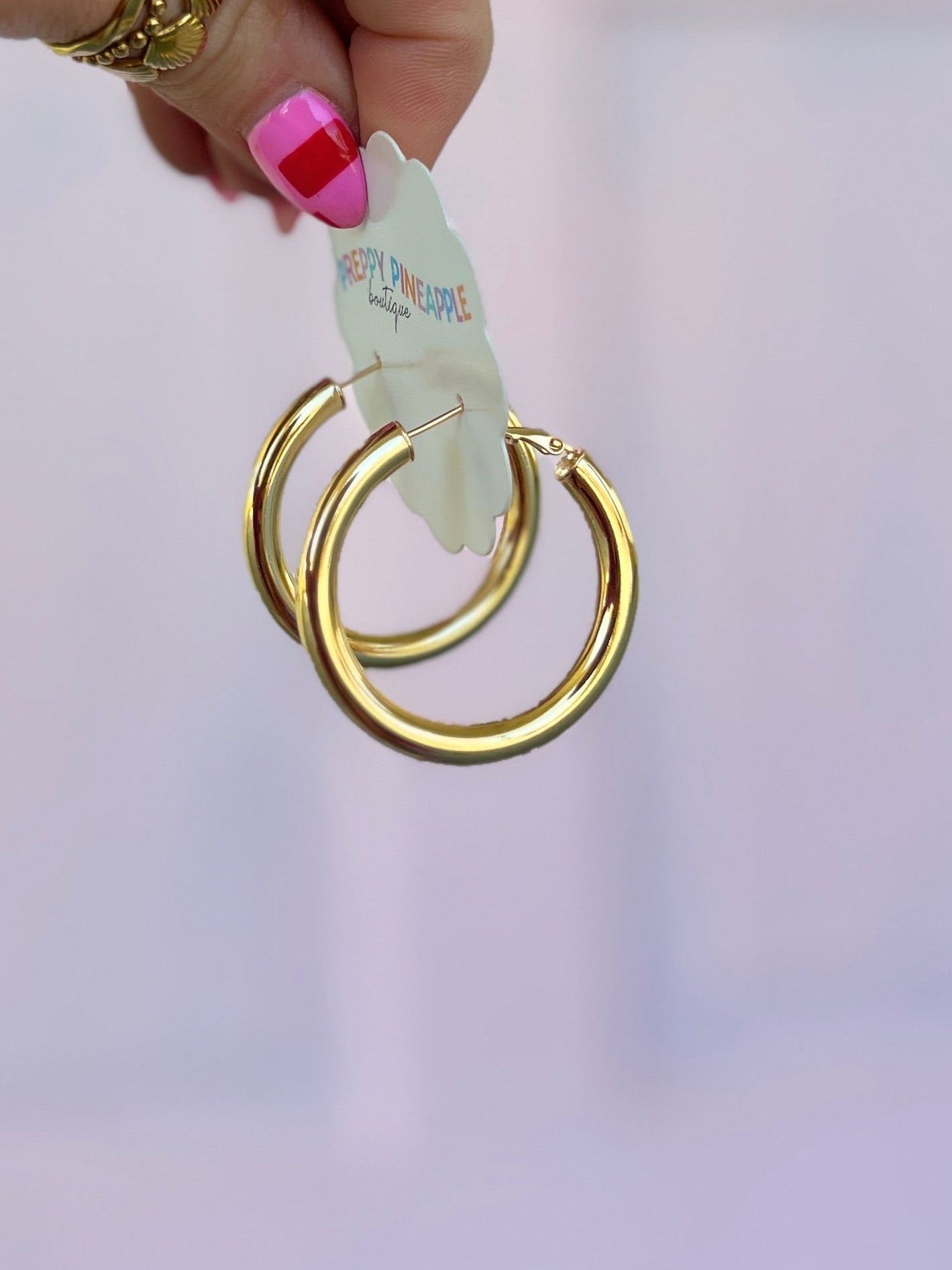 Bold Metal Hoops - 40mm