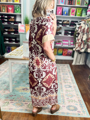 Brunch Date Midi Dress - Cinnamon