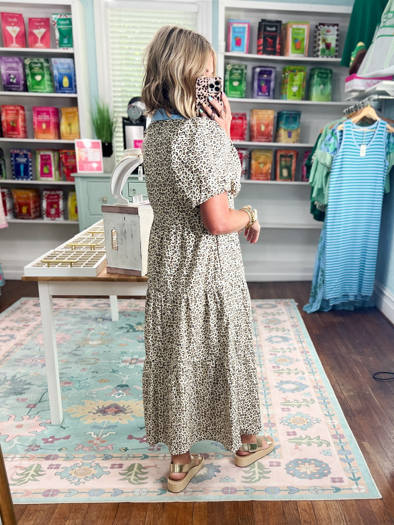 Fierce and Fabulous Leopard Midi Dress