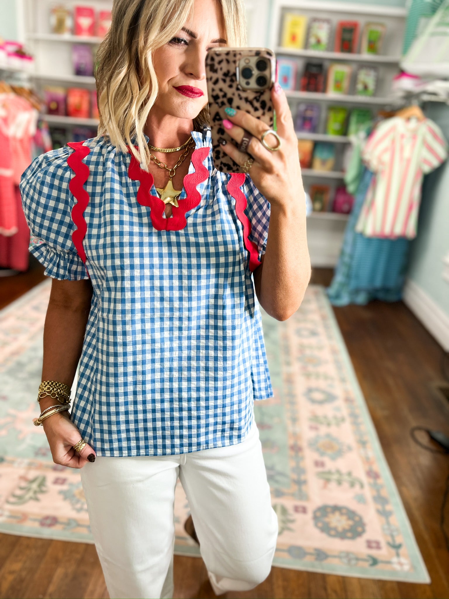 Picnic in the Park Top - Blue