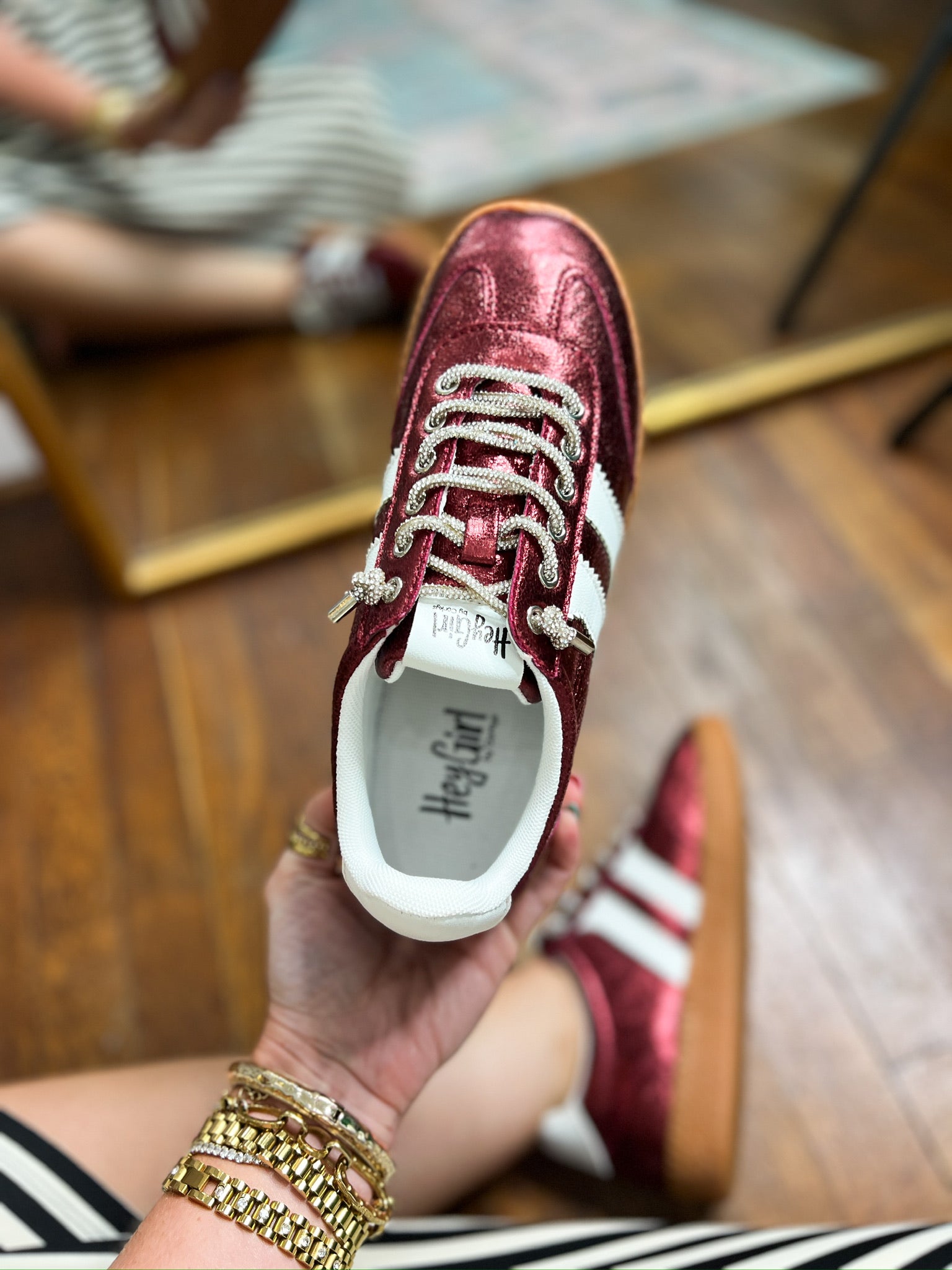 Corkys | Heads Up - Burgundy Metallic