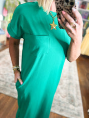 A Clear Mind Midi Dress - Kelly Green