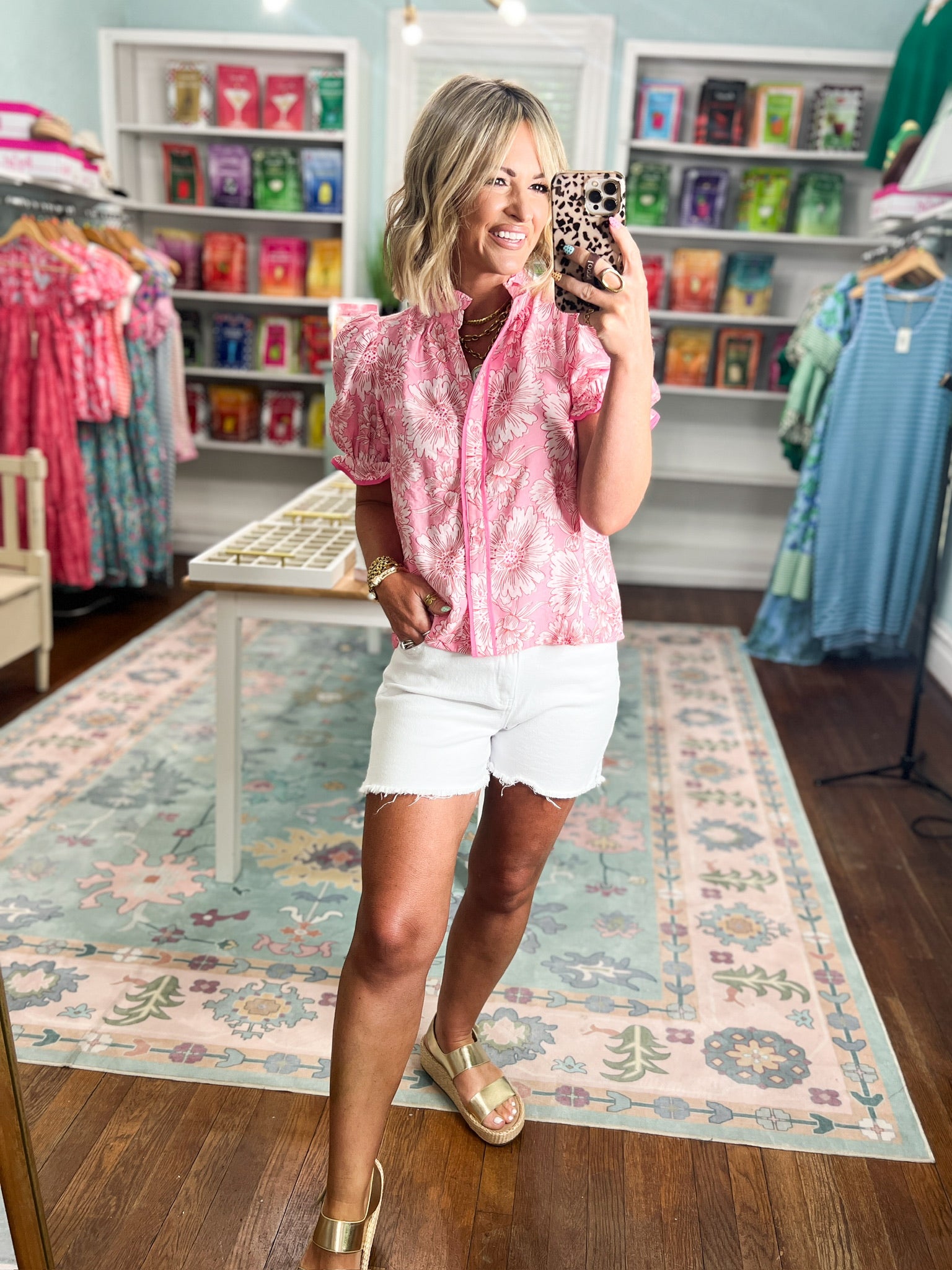Daisy Days Puff Sleeve Blouse