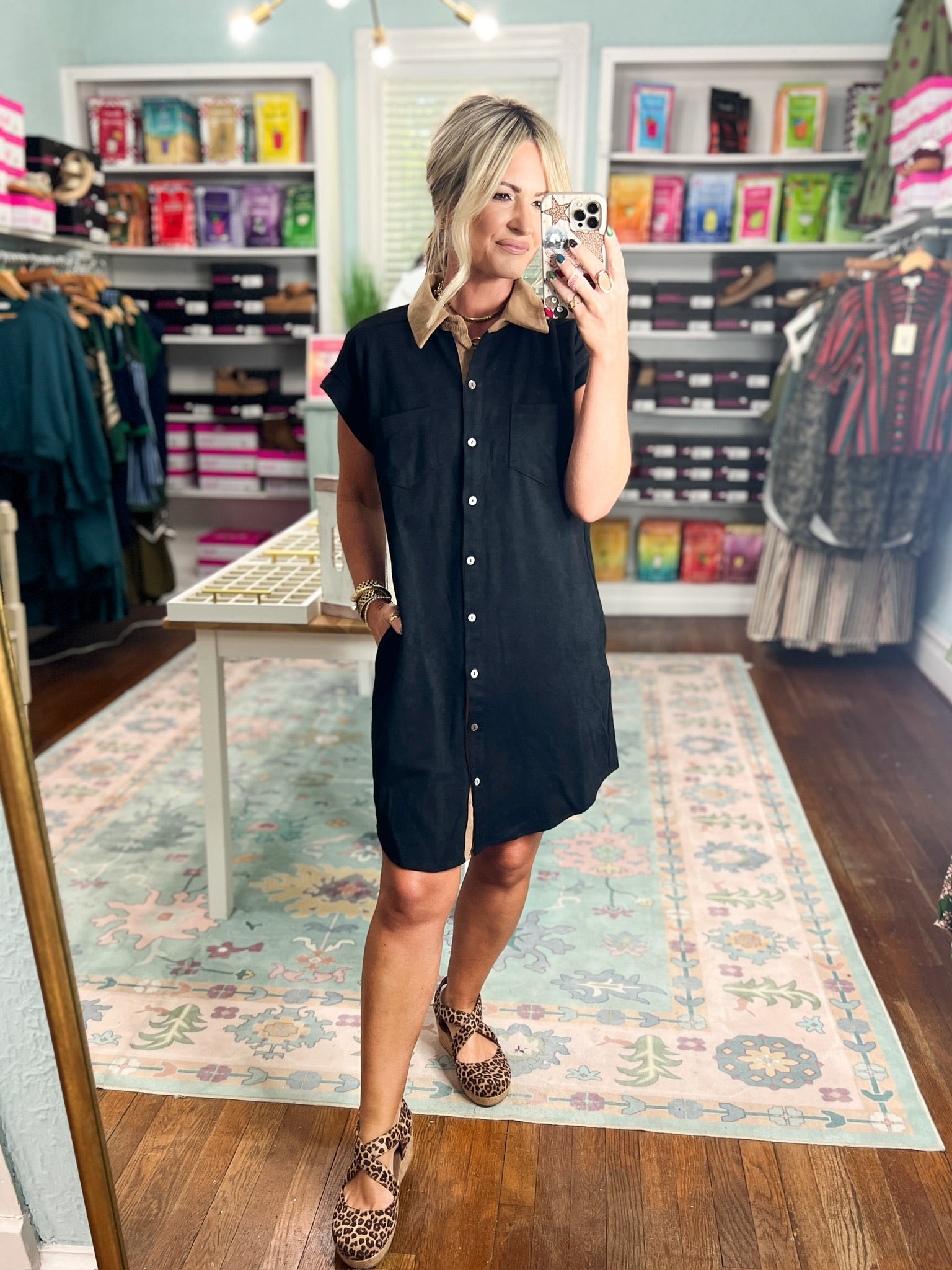 Bistro Charm Mini Dress