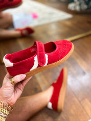 Corkys | Calm Down - Red Faux Suede