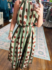 Autumn Affair Sleeveless Midi Dress