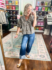 Feeling Fun Leopard Print Blouse