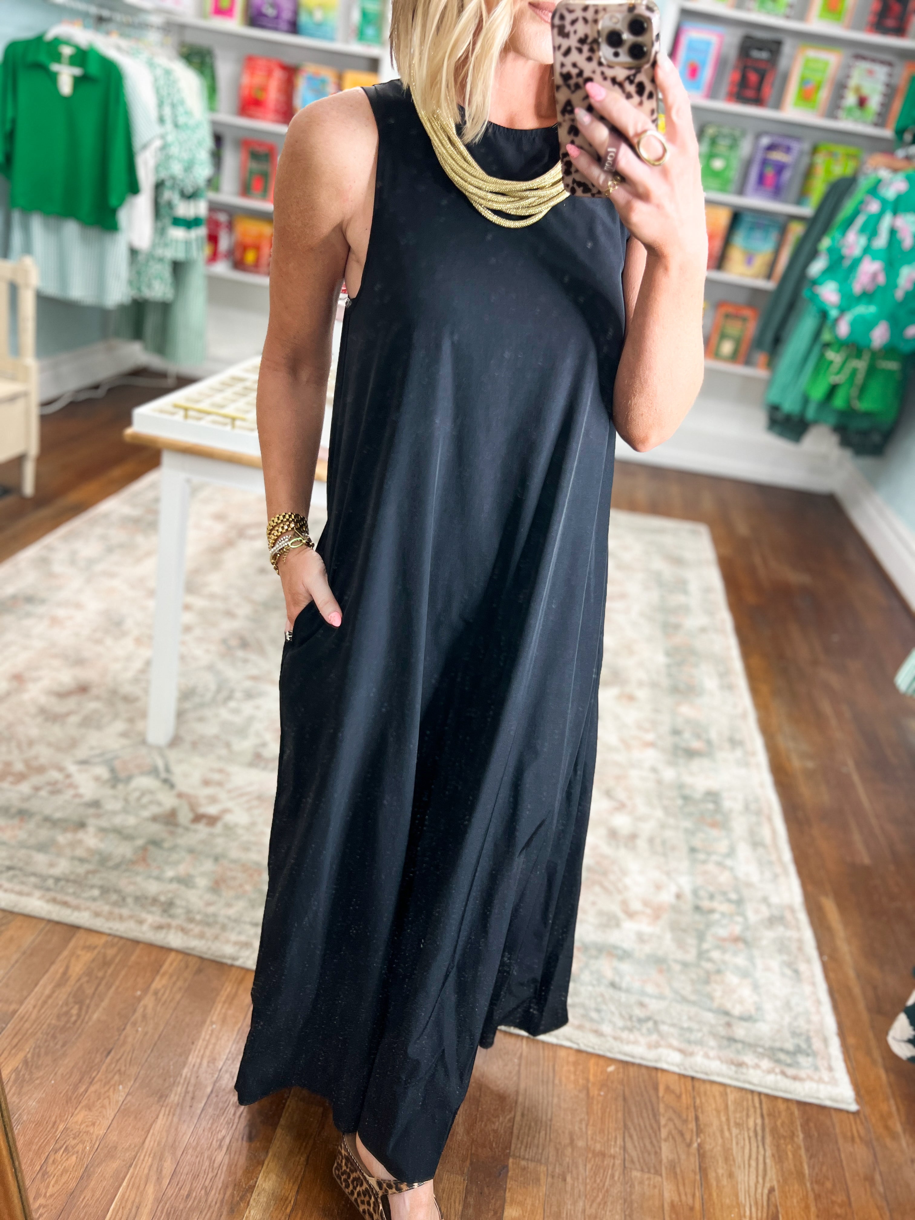 Not Just Anyone Midi Dress - Black