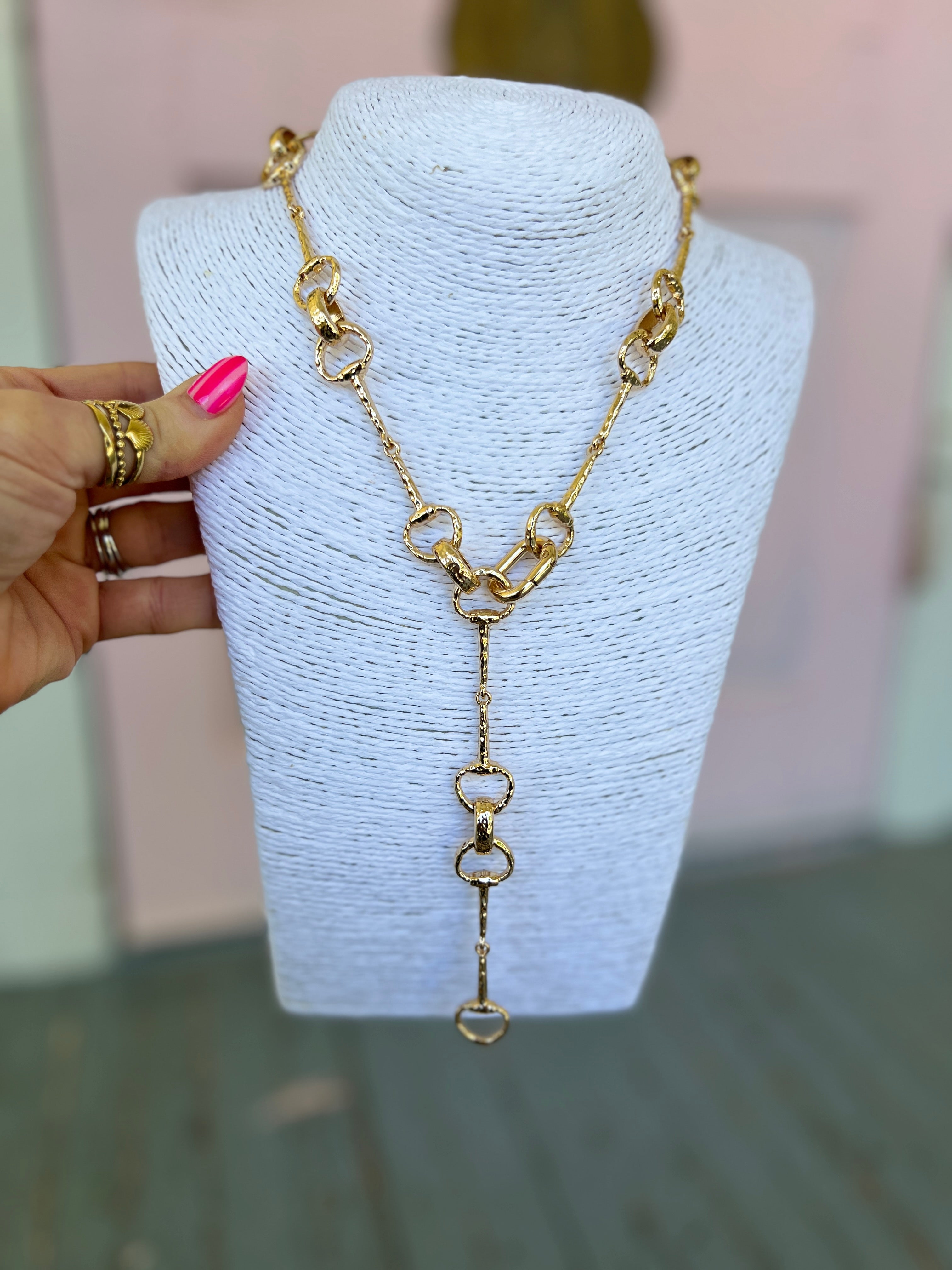 Horse-bit Adjustable Length Necklace