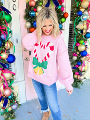 Candy Cane Lane Sweater Top