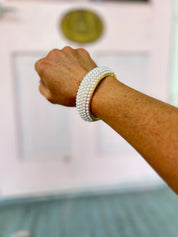 Pave Pearl Bangle Bracelet