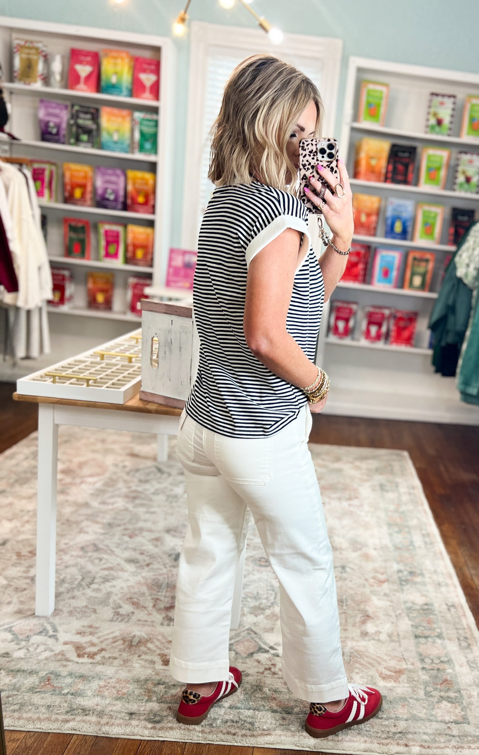 All You Need Stripe Top - Black