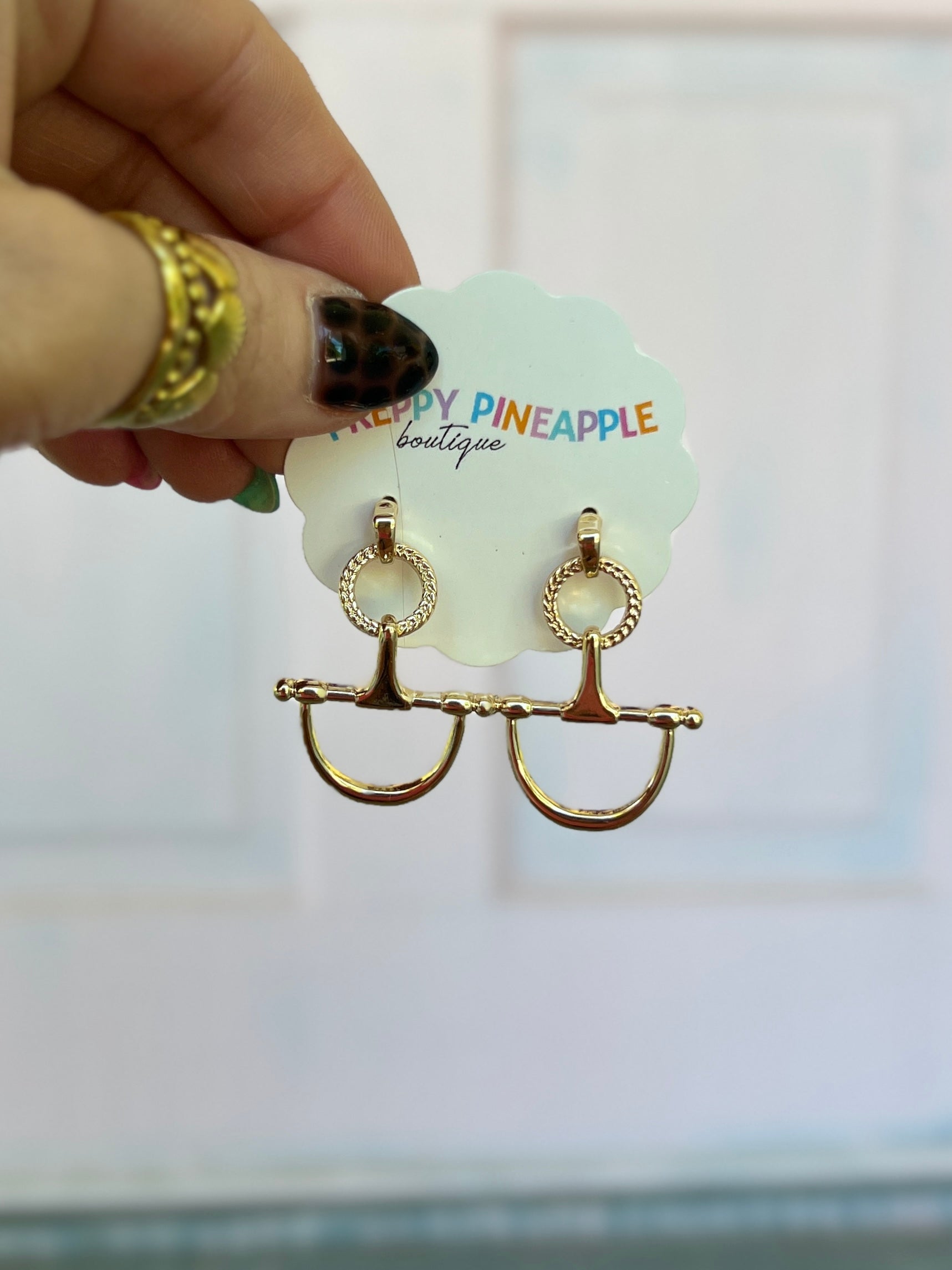 Horse-bit and Ring Earrings