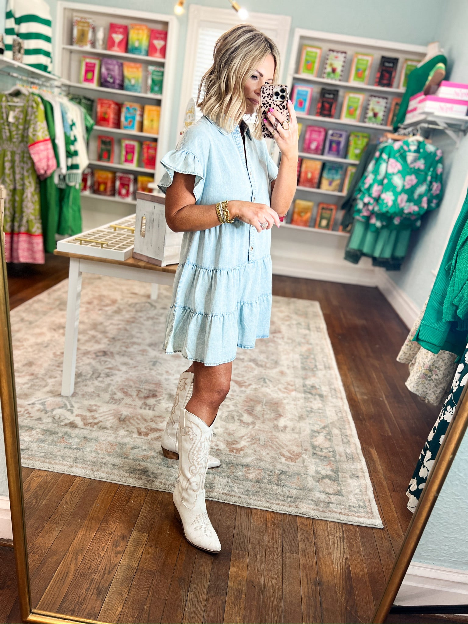 Always the One Denim Dress - Light Indigo