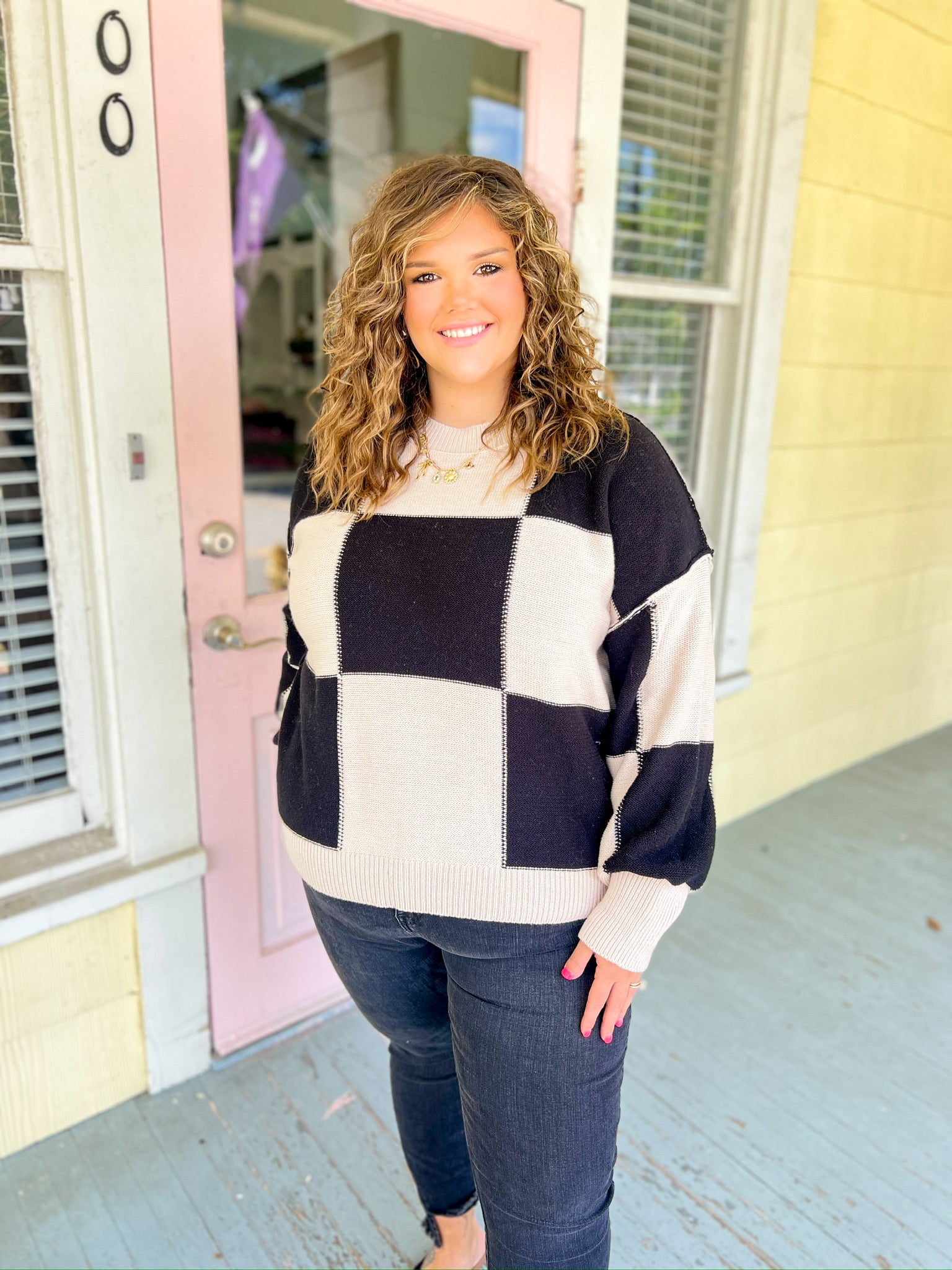 Game On Checkerboard Sweater