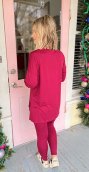 Everyday Essential Loungewear Set - Dk Burgundy