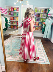 Weekend Wandered Striped Midi Dress