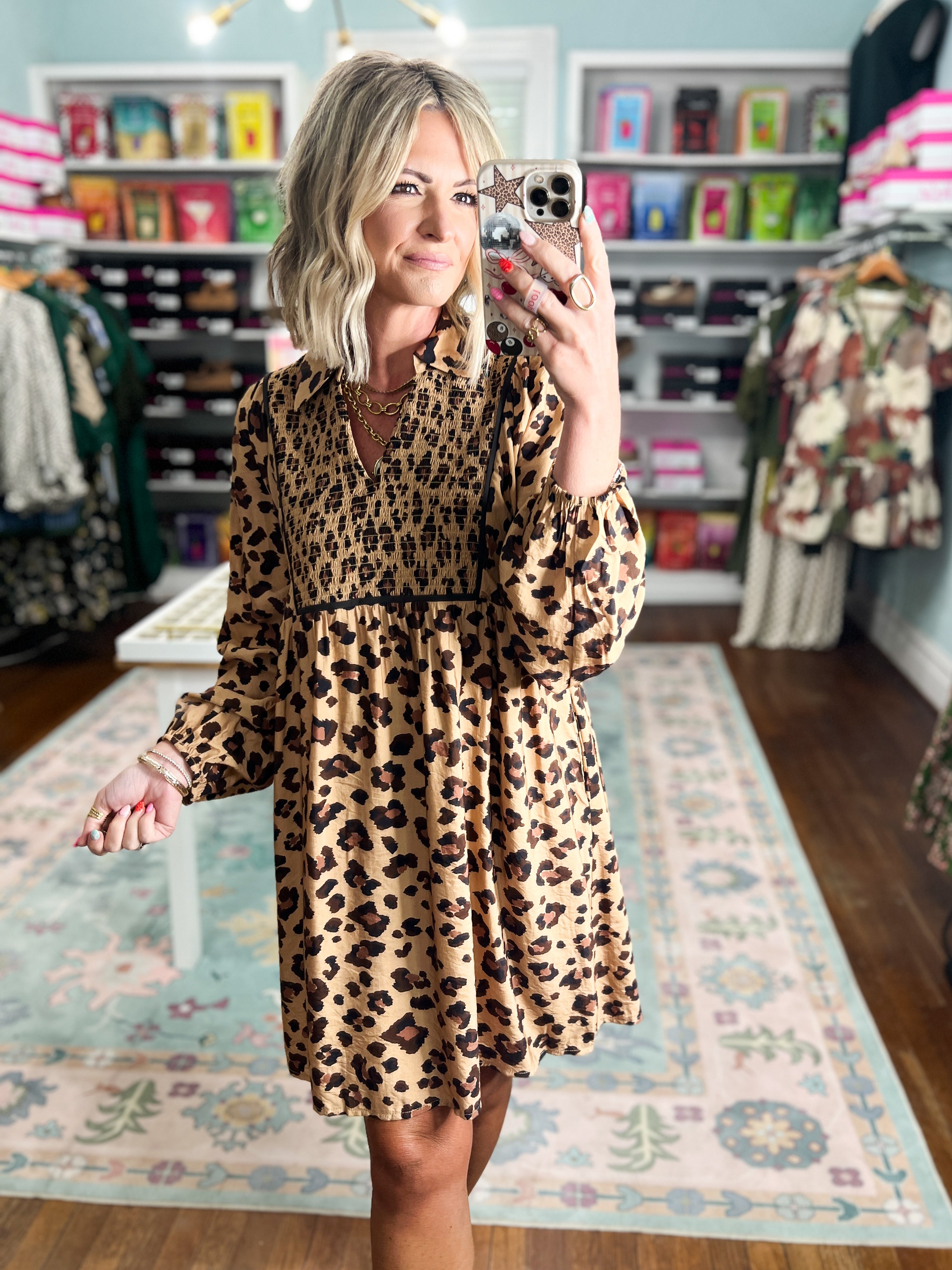 Queen of the Jungle Yoke Mini Dress - Taupe