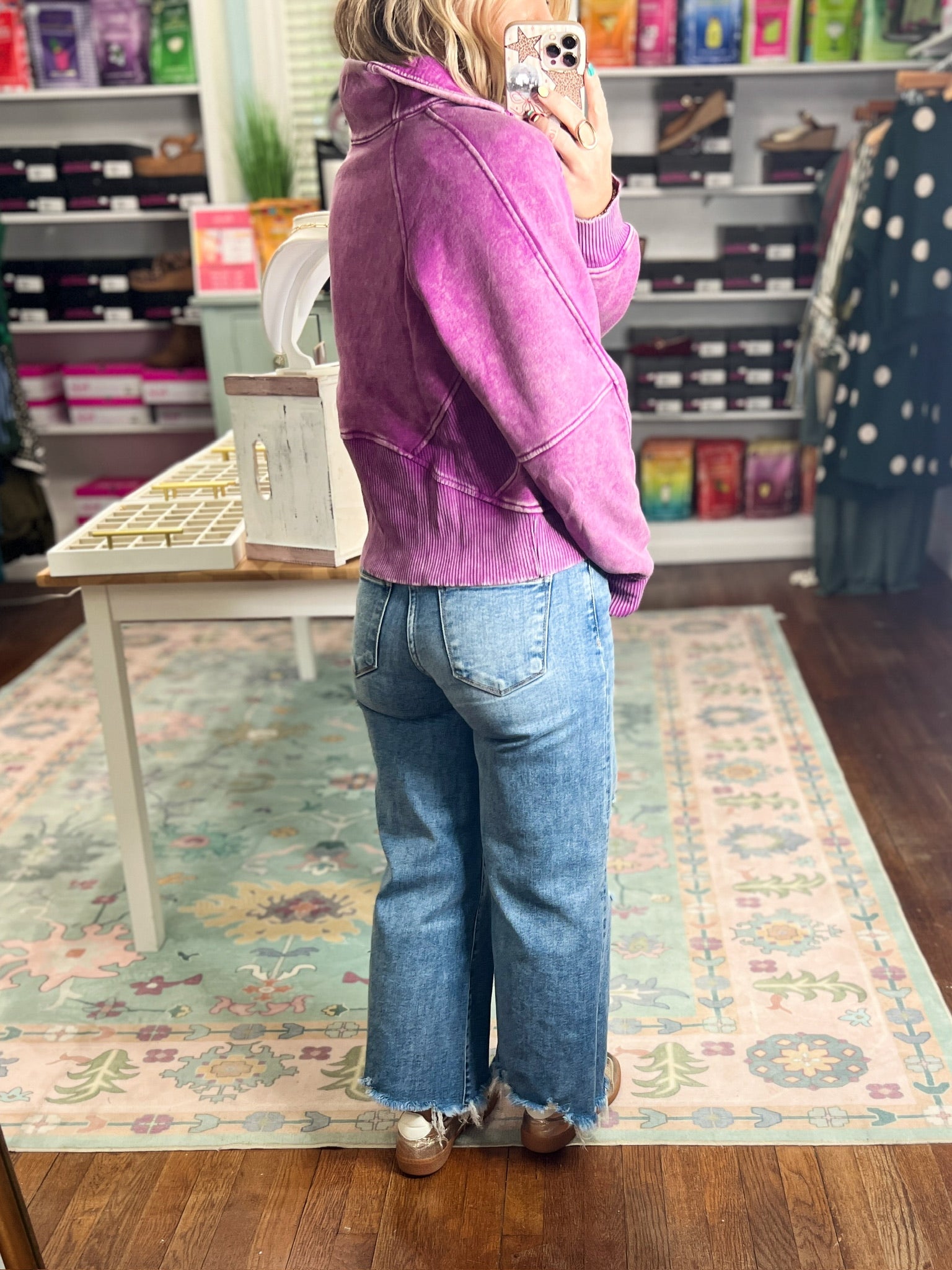 Wondering About the Wind Fleece Pullover - Lt. Plum