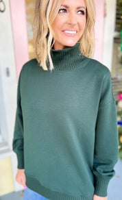 Kind Energy Scuba Ribbed Pullover - Regency Green
