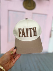 Faith Two Tone Snapback Hat - Ash Mocha