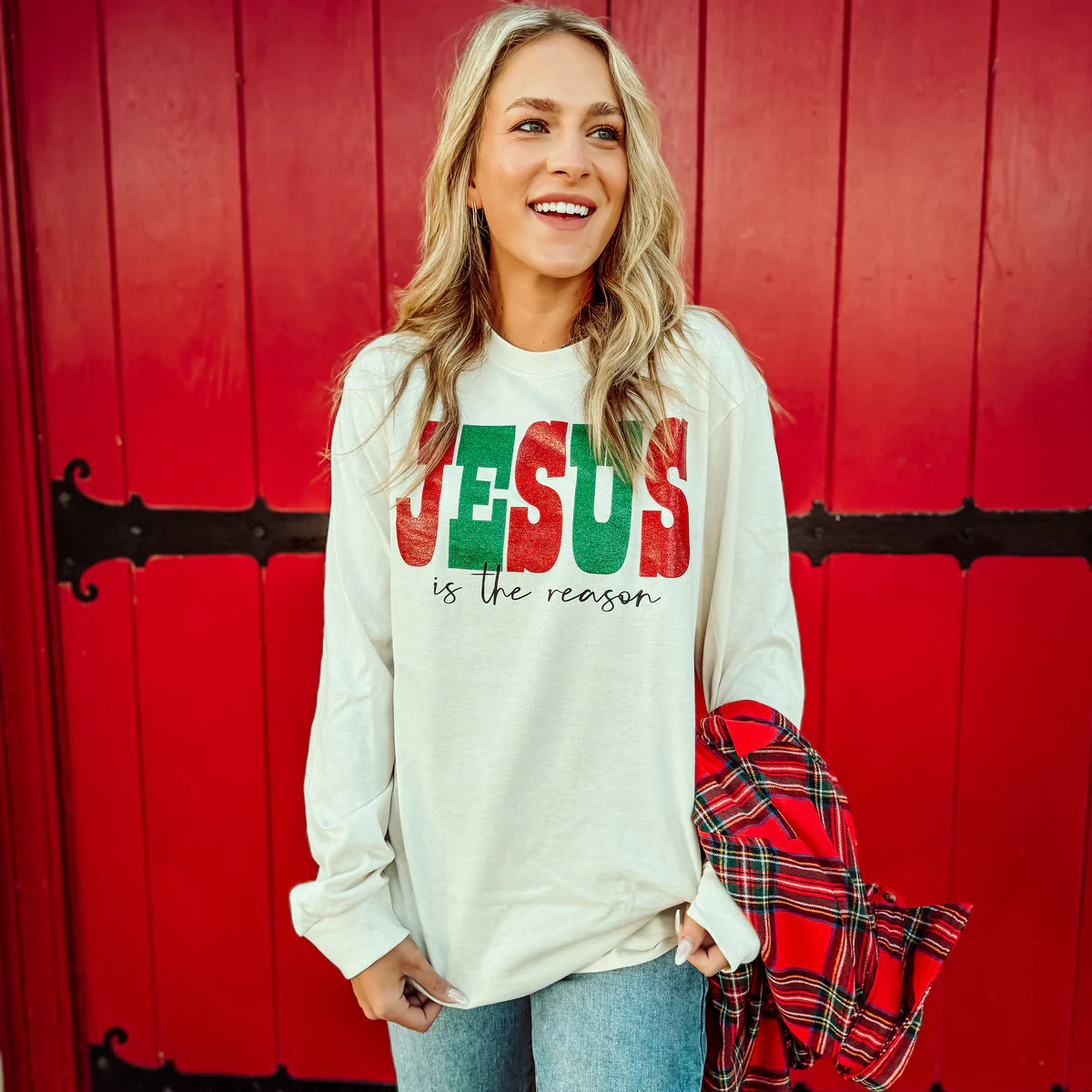 Jesus is the Reason Glitter Tee