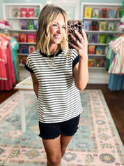 My Way Stripe Top - Cream