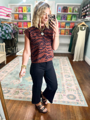 Wildly Confident Knit Sweater Vest - Brown