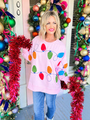 Twinkling Lights and Festive Nights Sequin Sweatshirt