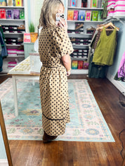 A Spot of Style Midi Dress - Taupe