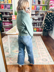 Wondering About the Wind Fleece Pullover - Ash Jade