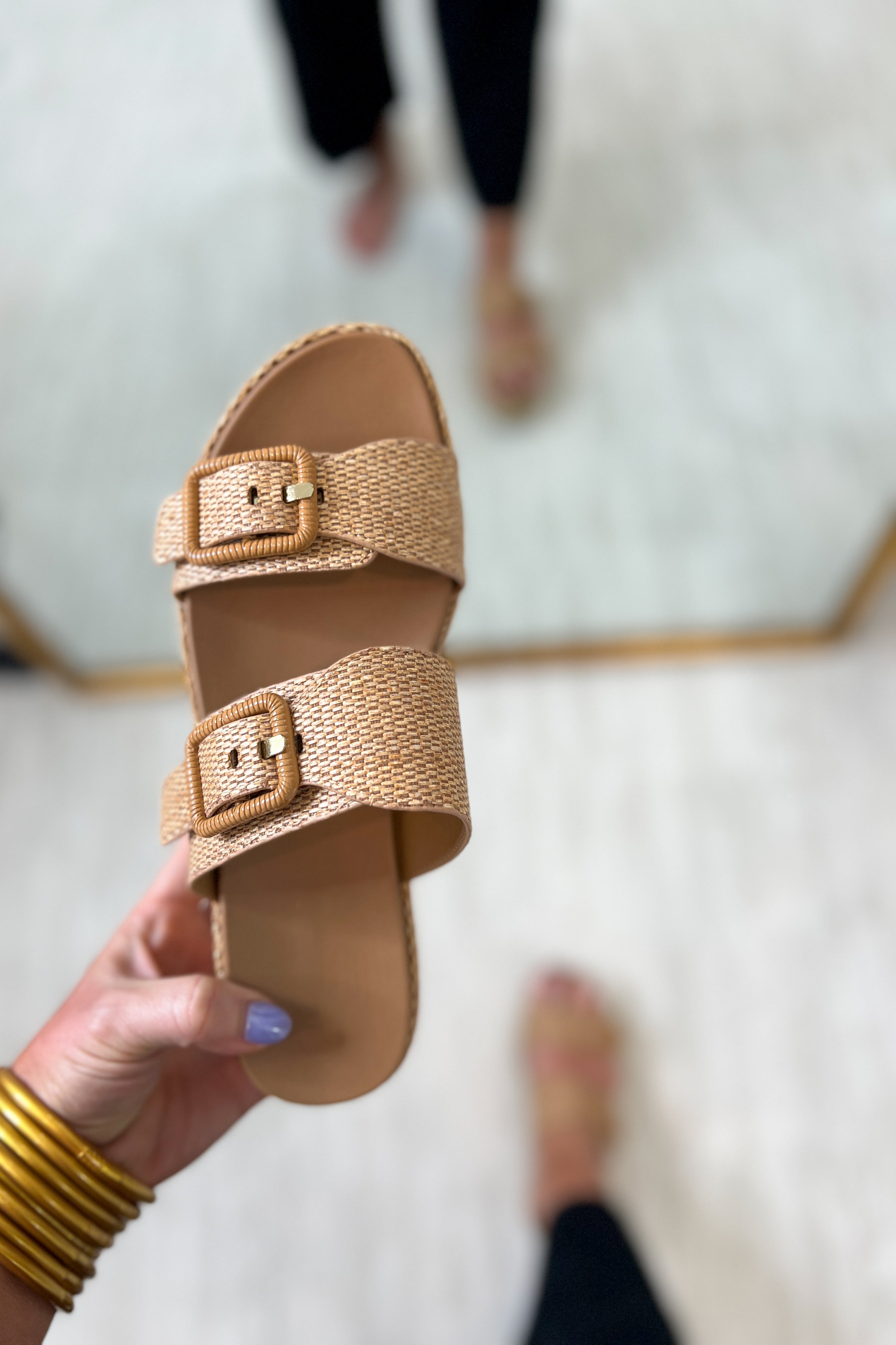 Moving On Platform Double Buckle Sandal