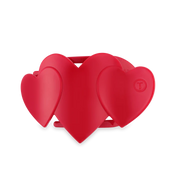 Teleties | Heart to Heart Medium Flat Hair Clip - Red