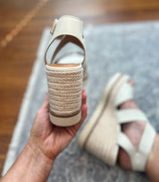 Churro Wedge Sandal - Bone