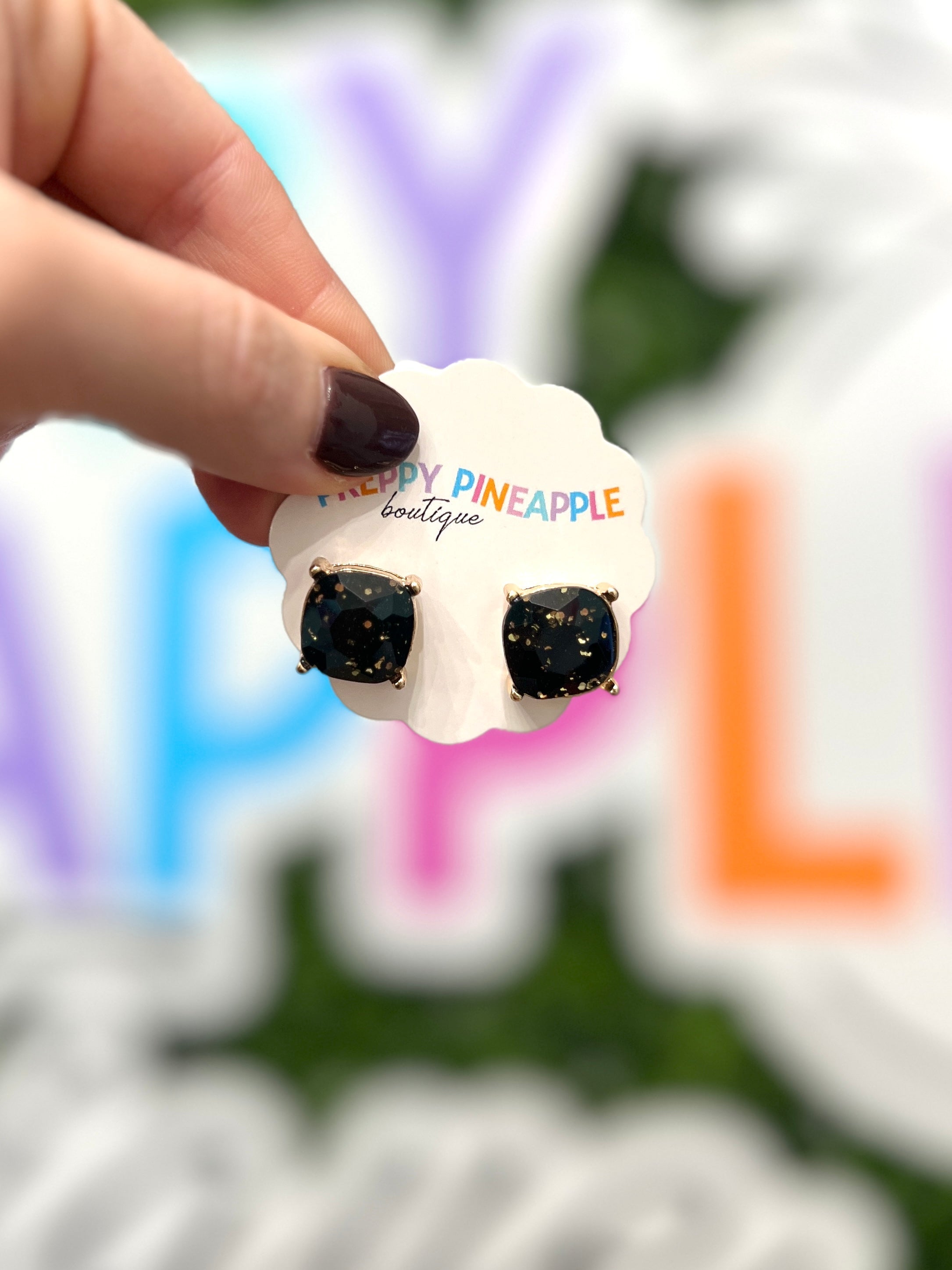 Luxe Glitter Studs