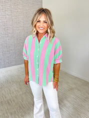 Melon Mood Striped Top