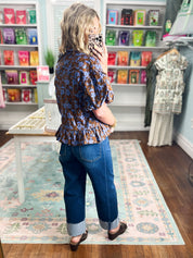 Day After Day Floral Top - Brown