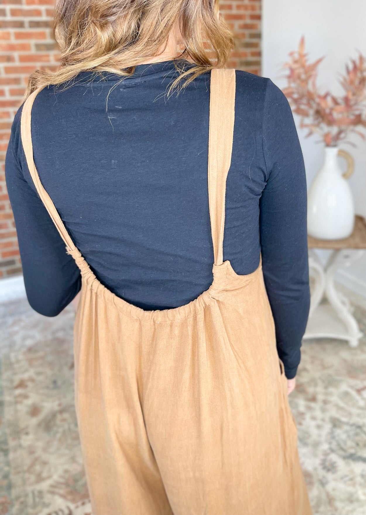 Need a Favor Wide Leg Jumpsuit - Latte