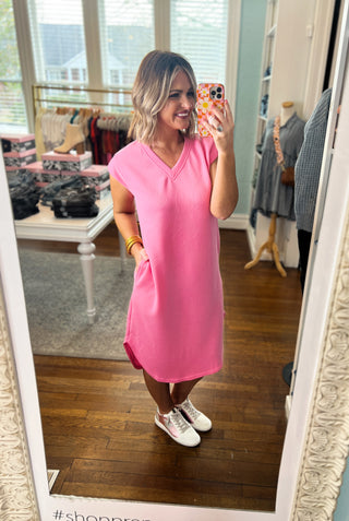 A Little Getaway Maxi Dress - Bubble Gum
