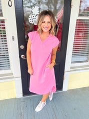 A Little Getaway Maxi Dress - Bubble Gum