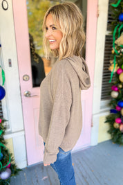 No Plans Today Knit Hoodie Sweater