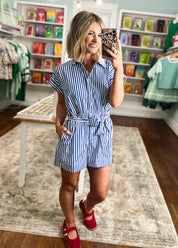 Do Your Thing Spring Stripe Romper